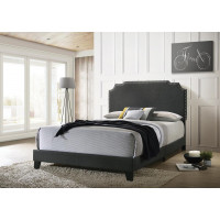 Coaster Furniture 310063F Tamarac Upholstered Nailhead Full Bed Grey